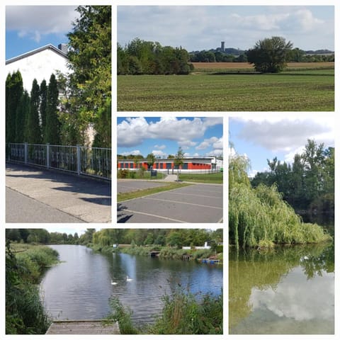 Property building, Natural landscape, Lake view