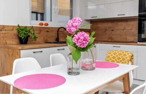 Kitchen or kitchenette, Living room, Dining area, stove