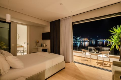 Night, Summer, City view, City view, Sea view