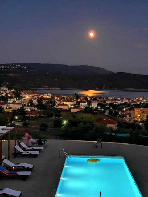 Natural landscape, Bird's eye view, Pool view, Swimming pool