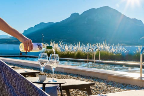 Day, Natural landscape, Mountain view, Swimming pool
