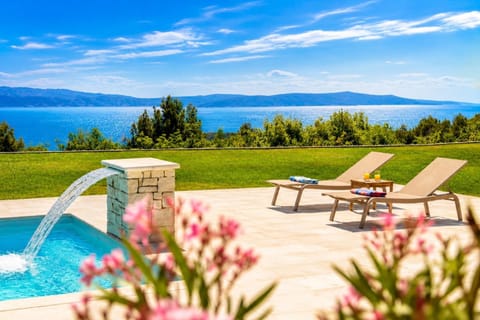 Patio, Day, Garden, Garden view, Pool view, Sea view, Swimming pool, sunbed