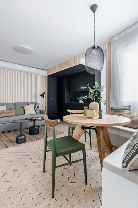 Kitchen or kitchenette, Living room, Dining area