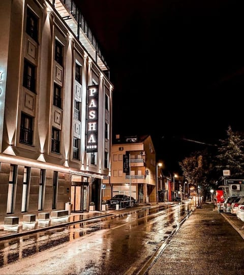 Property building, Night, Street view