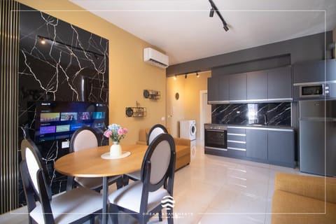 Living room, Seating area, Dining area, air conditioner