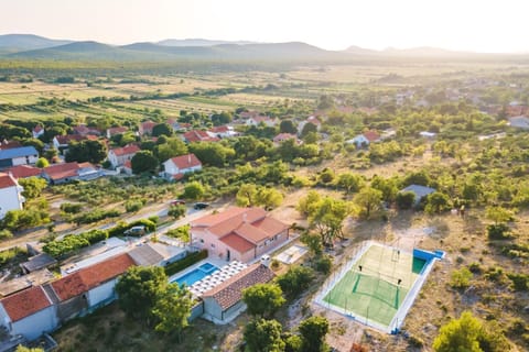 Property building, Natural landscape, Bird's eye view, Children play ground, Mountain view, Pool view, Swimming pool