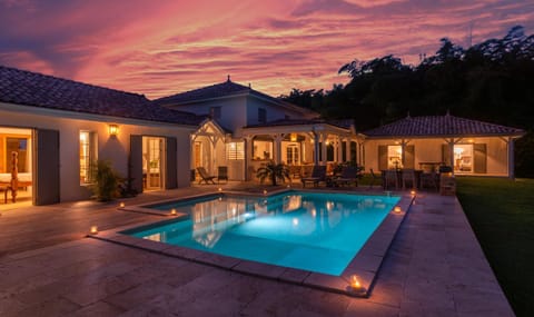 Property building, Night, Swimming pool, Sunset