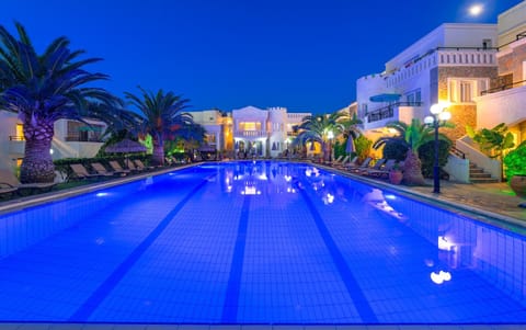 Night, Pool view, Swimming pool