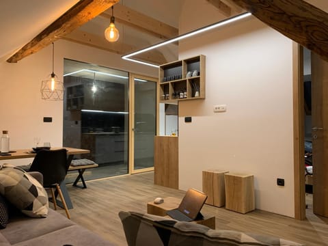 Kitchen or kitchenette, Living room, Dining area