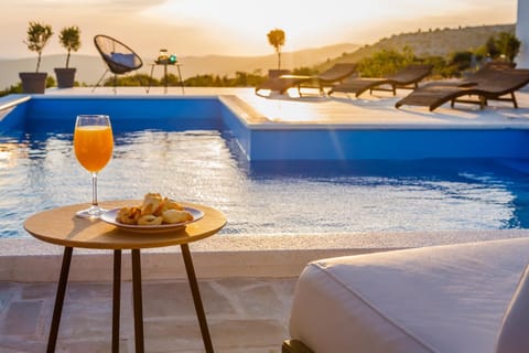 Villa Zlatno Sunce in the hills near Trogir Villa in Šibenik-Knin County, Croatia