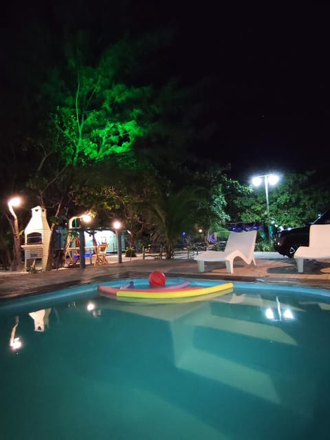 Night, Pool view, sunbed