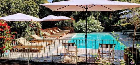 Spring, Natural landscape, Swimming pool, sunbed