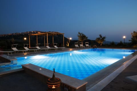 Night, Pool view, Swimming pool, Sunset