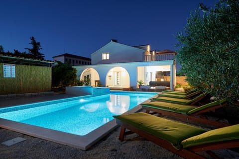 Facade/entrance, Night, Swimming pool