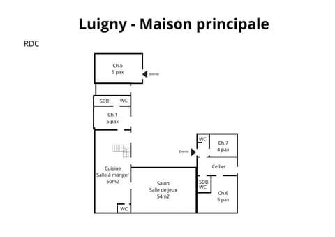 Crazy Villa Luigny 28 - Heated pool - City Stade - 1h20 Paris - 30P Villa in Normandy