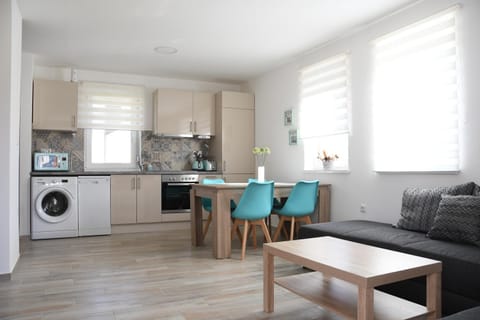 Kitchen or kitchenette, Living room, Dining area
