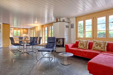 Kitchen or kitchenette, Living room, Seating area, Dining area, fireplace