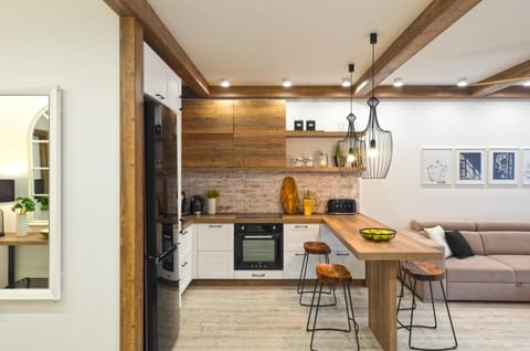 Kitchen or kitchenette, Living room, Dining area