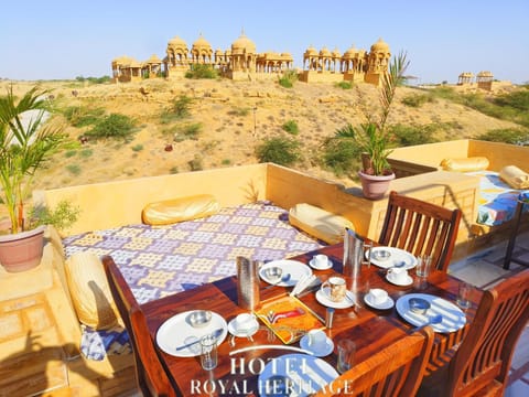 Property building, Patio, Day, Natural landscape, Coffee/tea facilities, View (from property/room), Balcony/Terrace, Living room, Food and drinks, Seating area, Dining area, Food