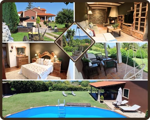 Chalet Rural Toñita 400 m playa piscina barbacoa chimenea House in O Morrazo