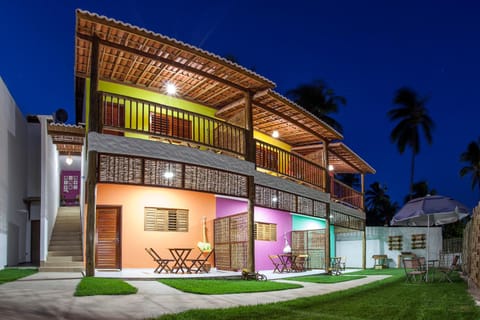 Property building, Patio, Night, Garden, View (from property/room), Garden view