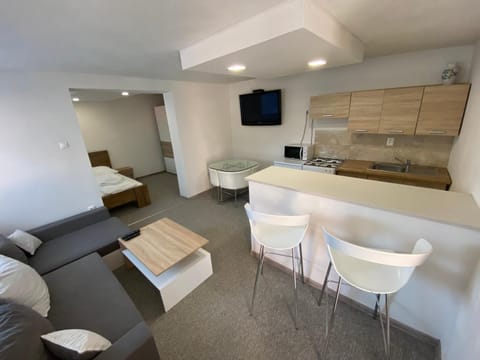 Living room, Bedroom, kitchen