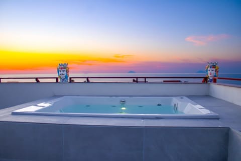 Swimming pool, Sunset