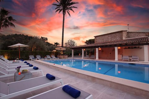 Swimming pool, Sunset