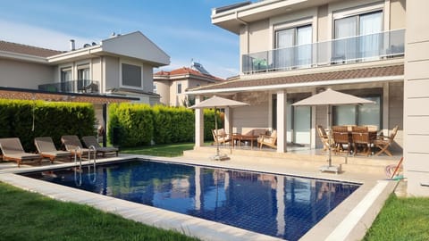 Patio, Day, Pool view