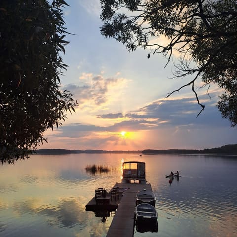 Summer, Lake view, Sunset