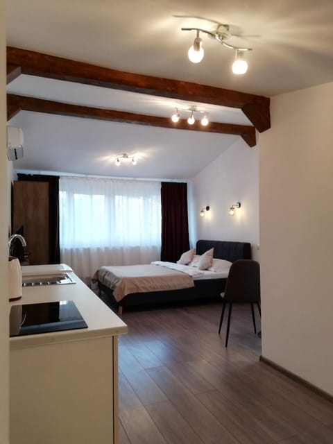 Bed, Kitchen or kitchenette, Photo of the whole room, Bedroom