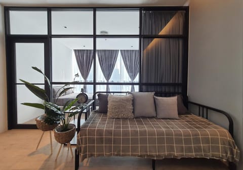 Bed, air conditioner