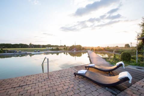 Lake view, Open Air Bath, sunbed