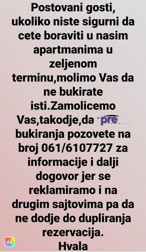 Apartman Narcis Polje Apartment in Zlatibor District, Serbia