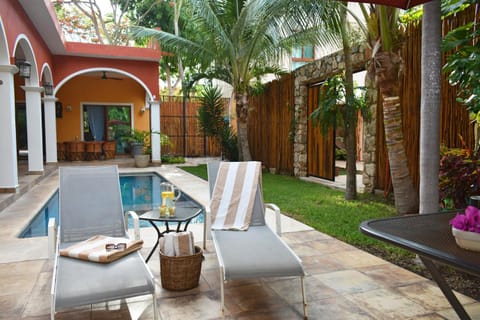 Patio, Day, Garden, Pool view, Swimming pool, sunbed