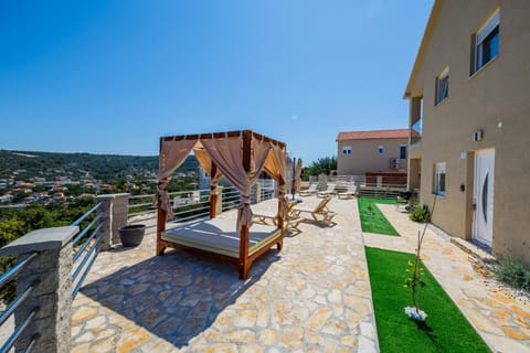 Patio, Day, Summer, On site, City view, Sea view