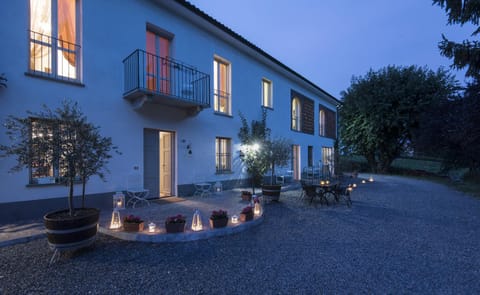 Property building, Night, Summer, Garden