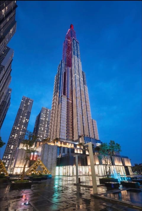 Property building, Night, City view