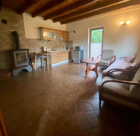 Living room, flat iron, kitchen