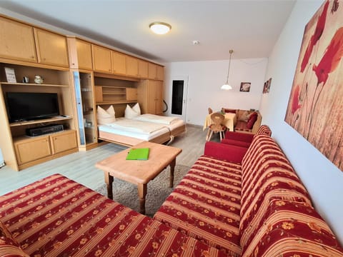 Bed, Living room, Photo of the whole room, Seating area, Bedroom