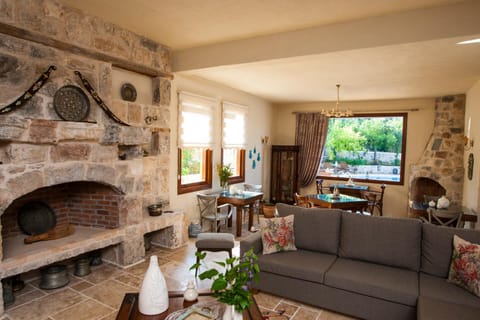 Living room, fireplace