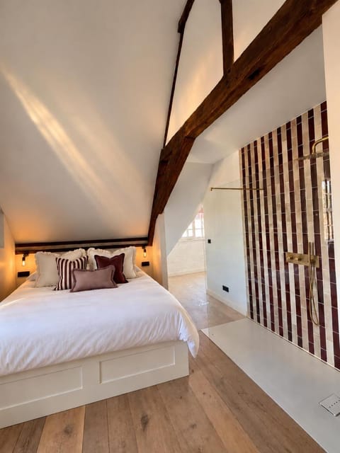 Shower, Bed, Photo of the whole room, Bedroom