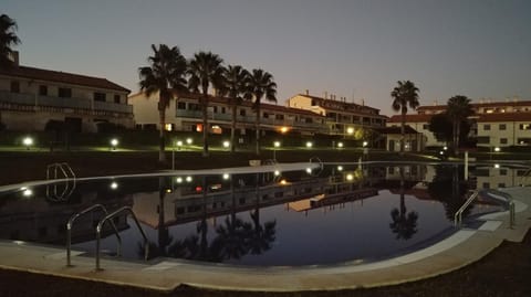 Property building, Neighbourhood, Swimming pool, Sunset