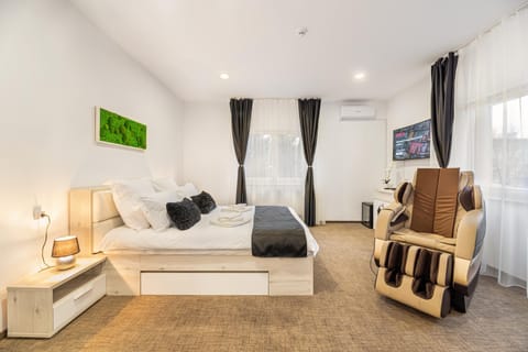 Bed, TV and multimedia, Living room, Photo of the whole room, Bedroom, air conditioner