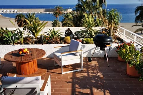 Patio, Day, View (from property/room), Balcony/Terrace, Seating area, Beach, Sea view