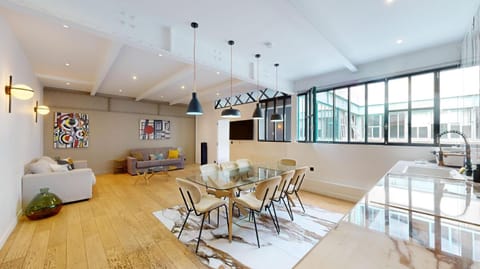 Kitchen or kitchenette, Living room, Dining area