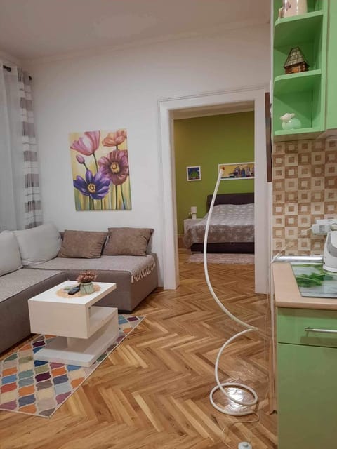 Kitchen or kitchenette, Living room, Seating area