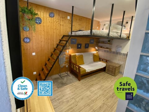 Bed, Living room, Seating area, Bedroom, bunk bed