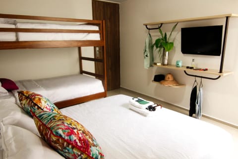 Bed, TV and multimedia, Bedroom, towels