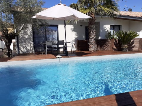 Patio, Swimming pool, sunbed